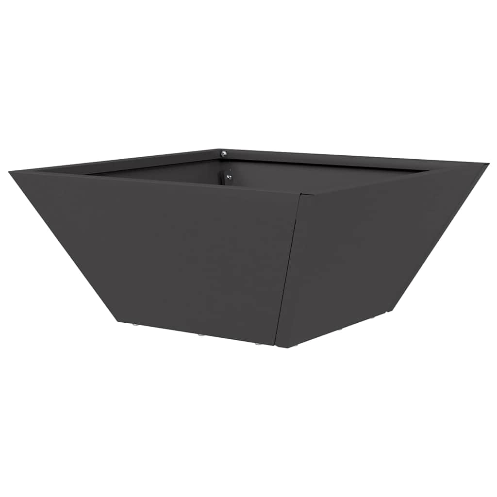 Vrtna saksija Crna 35 x 35 x 15 cm Čelična vrata