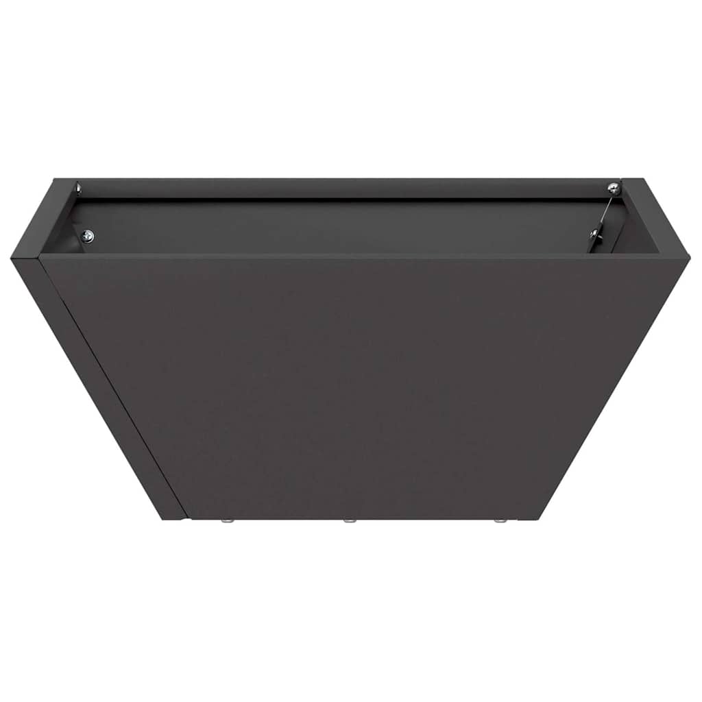 Vrtna saksija Crna 35 x 35 x 15 cm Čelična vrata