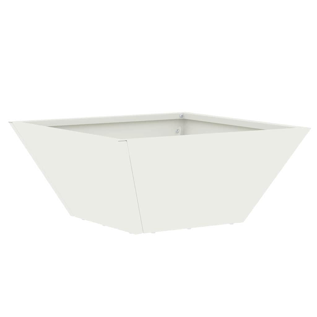 Vrtna saksija 5 pcs Bijelo 35 x 35 x 15 cm Čelična vrata
