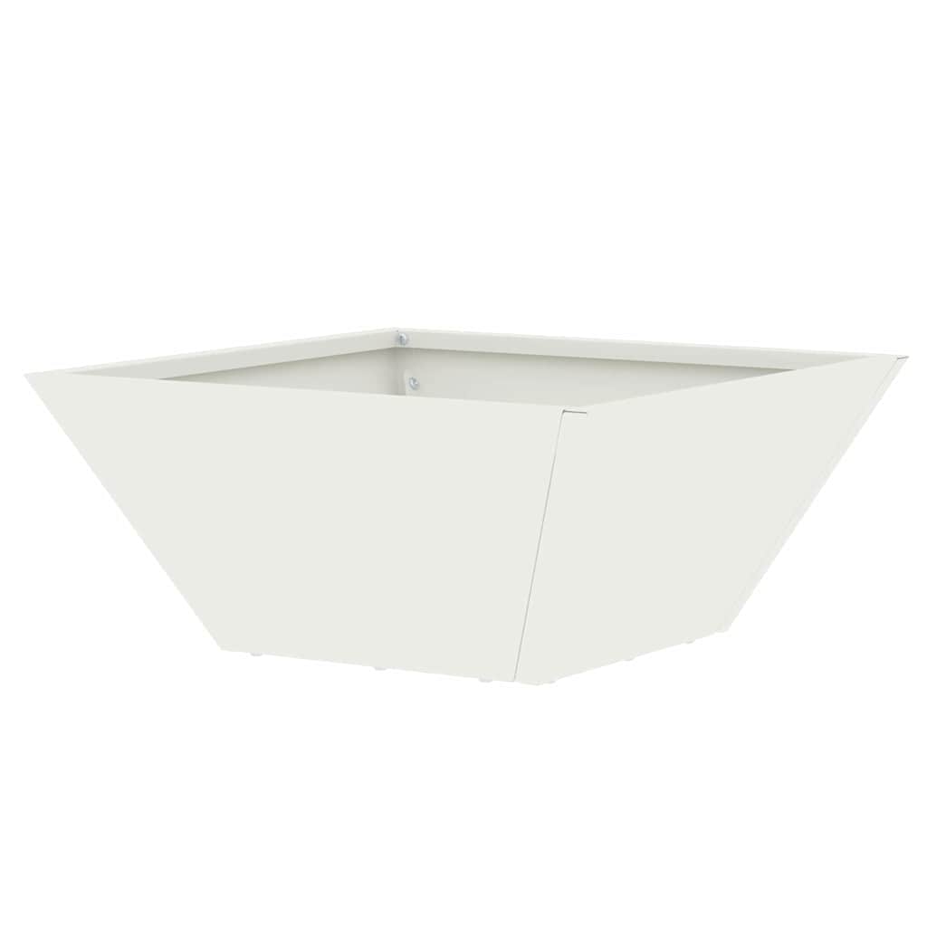 Vrtna saksija 5 pcs Bijelo 35 x 35 x 15 cm Čelična vrata