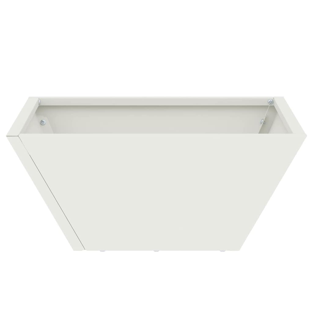 Vrtna saksija 5 pcs Bijelo 35 x 35 x 15 cm Čelična vrata