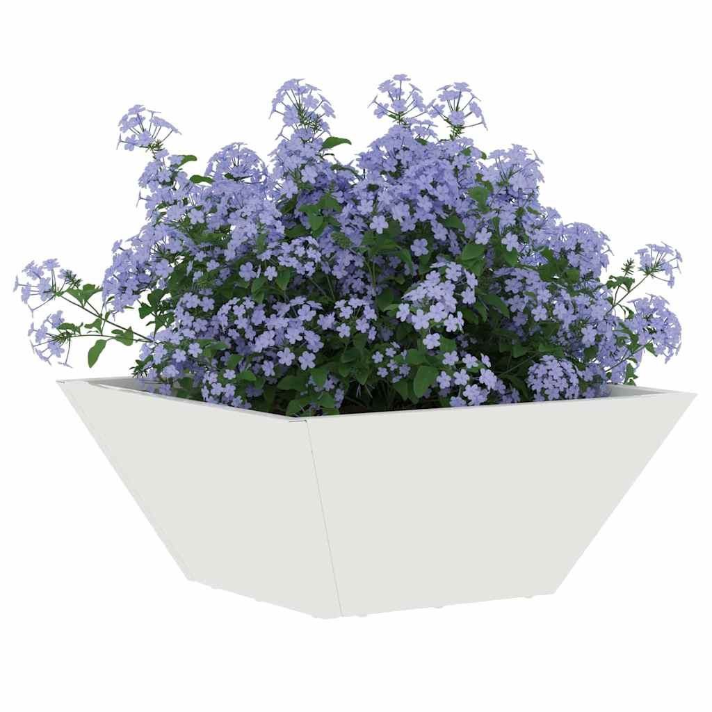 Vrtna saksija 5 pcs Bijelo 35 x 35 x 15 cm Čelična vrata