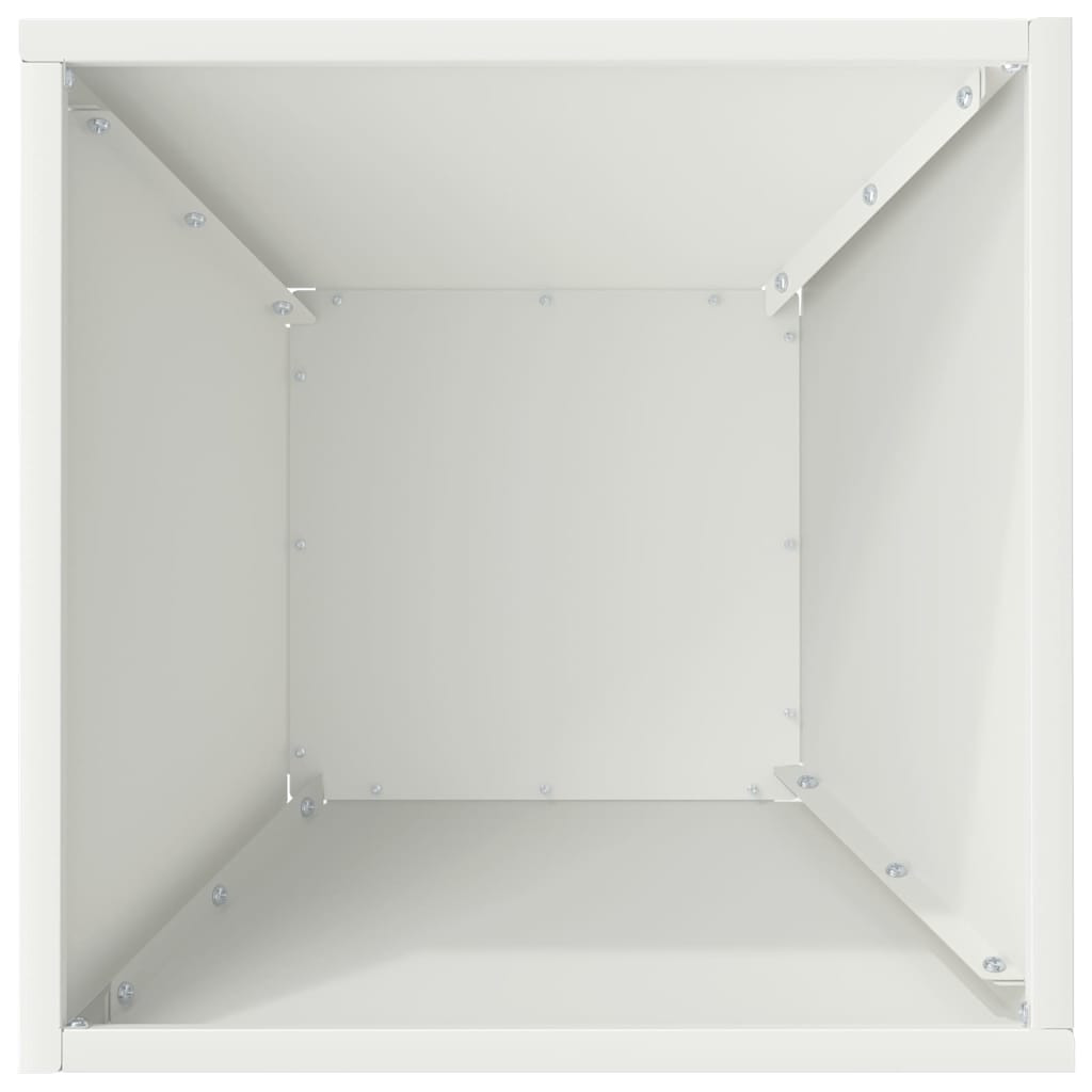 Vrtna saksija 5 pcs Bijelo 35 x 35 x 15 cm Čelična vrata