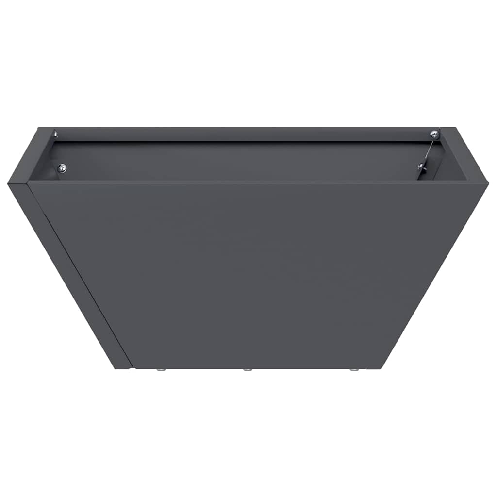 Vrtna saksija Antracit 35 x 35 x 15 cm Čelična vrata