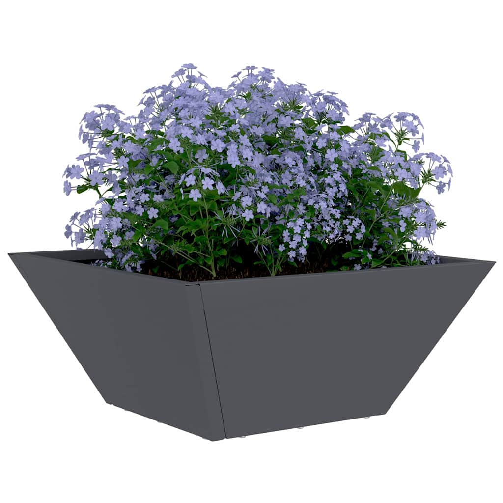 Vrtna saksija Antracit 35 x 35 x 15 cm Čelična vrata