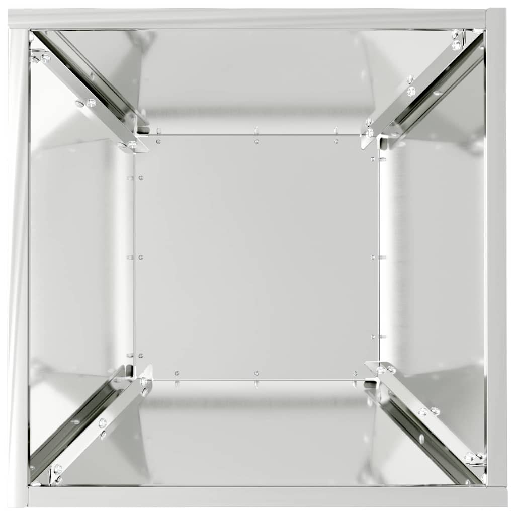 Vrtna saksija Srebrno 35 x 35 x 15 cm Cinkani čelik