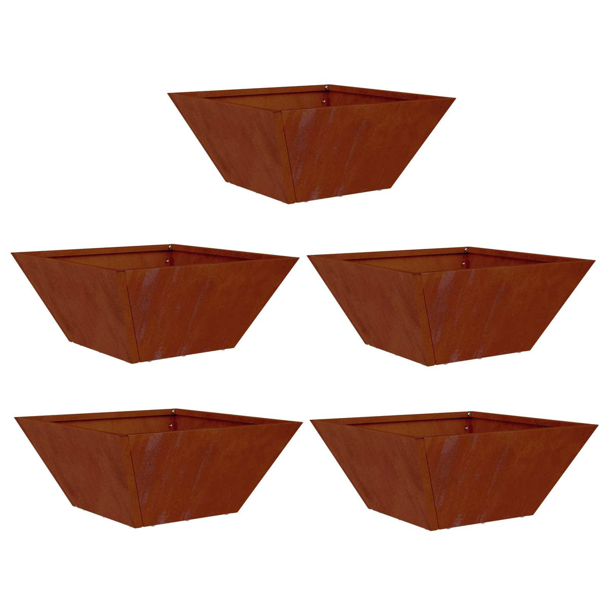 Vrtna saksija 5 pcs Rđa 35 x 35 x 15 cm