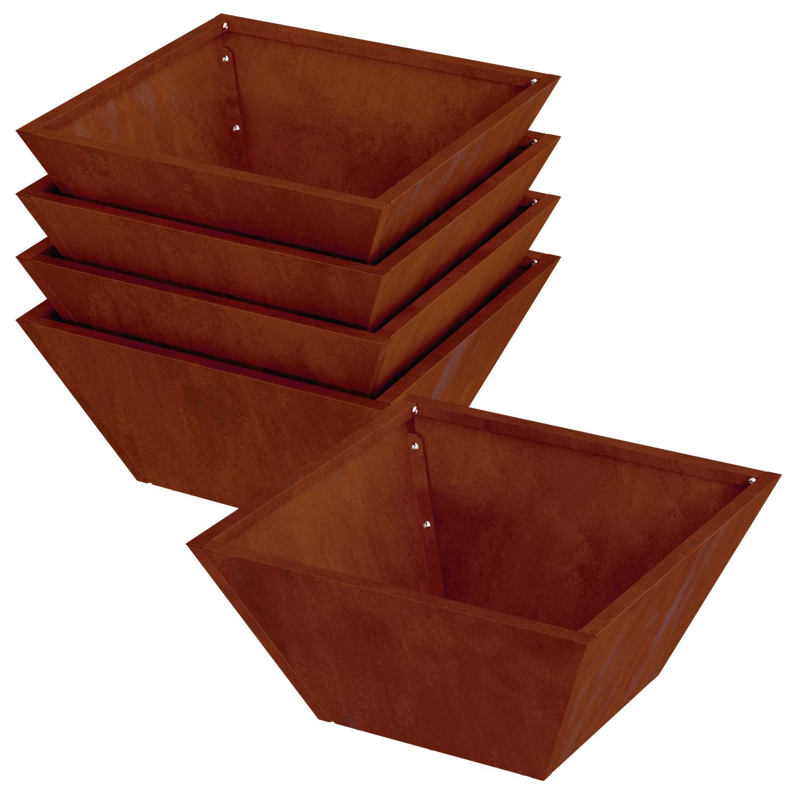 Vrtna saksija 5 pcs Rđa 35 x 35 x 15 cm