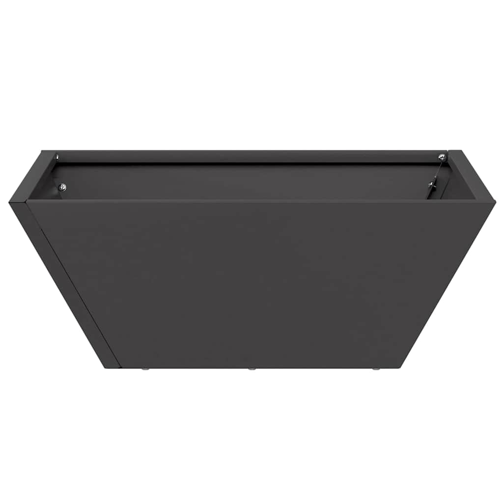 Vrtna saksija 5 pcs Crna 40 x 40 x 15 cm Čelična vrata