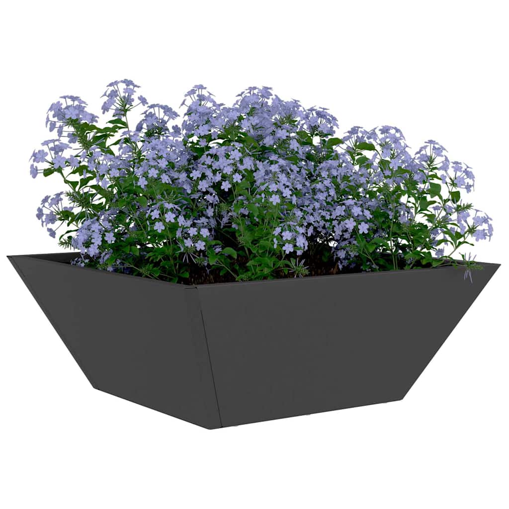 Vrtna saksija 5 pcs Crna 40 x 40 x 15 cm Čelična vrata