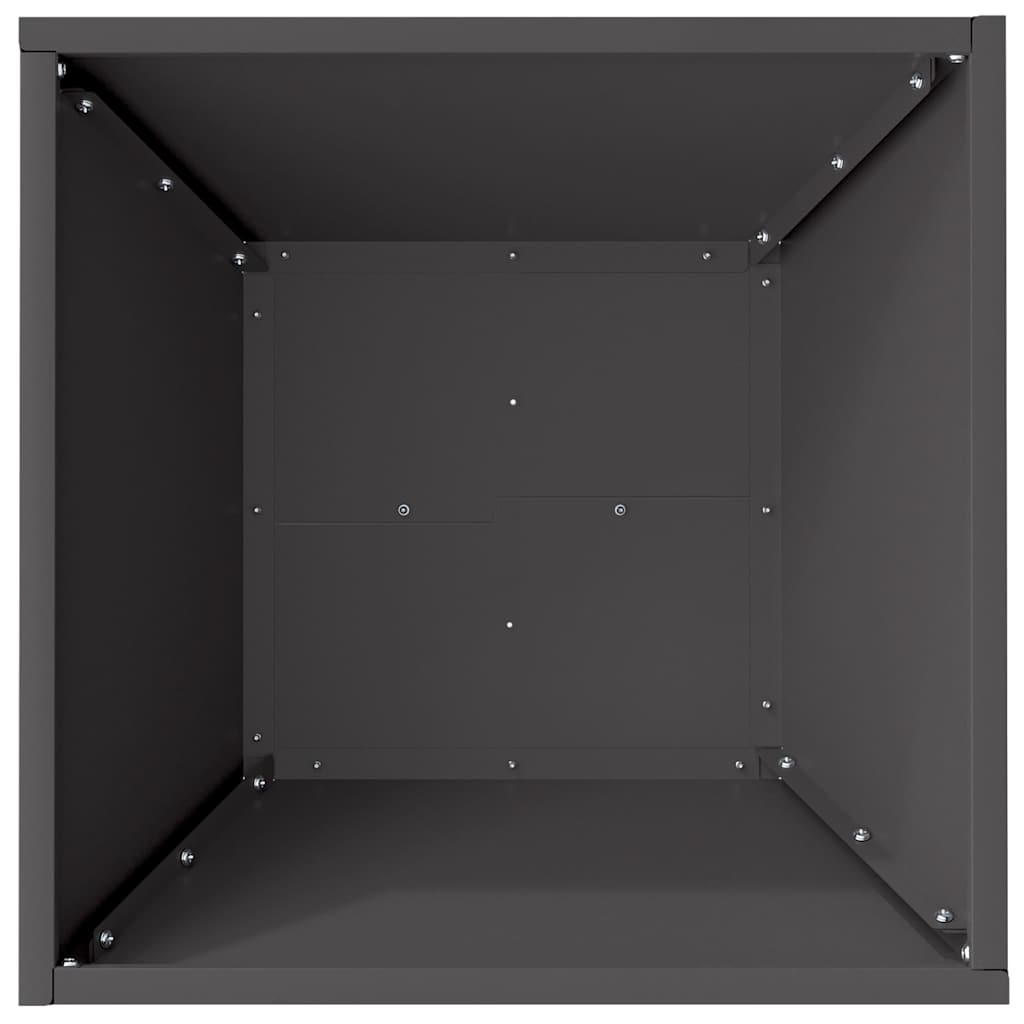 Vrtna saksija 5 pcs Crna 40 x 40 x 15 cm Čelična vrata