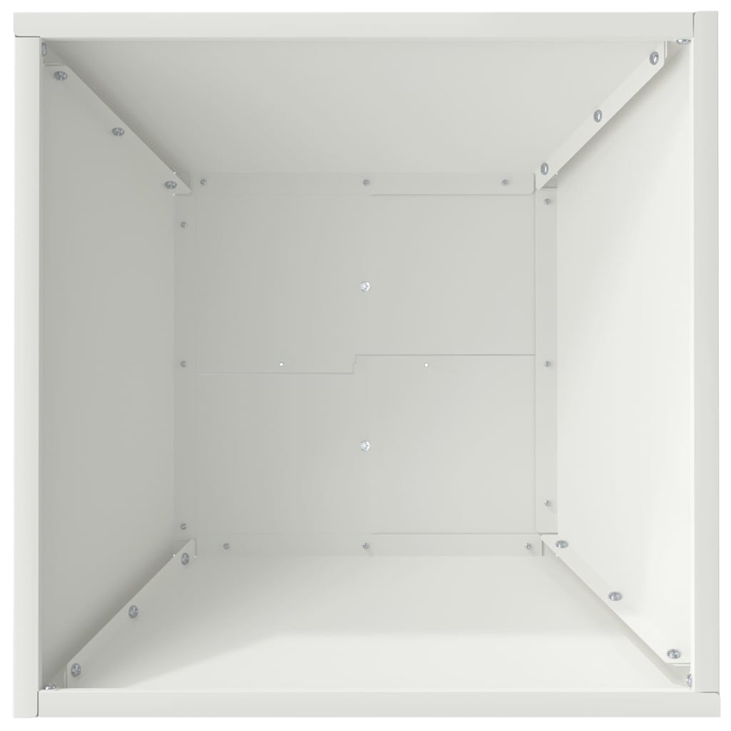 Vrtna saksija Bijelo 40 x 40 x 15 cm Čelična vrata
