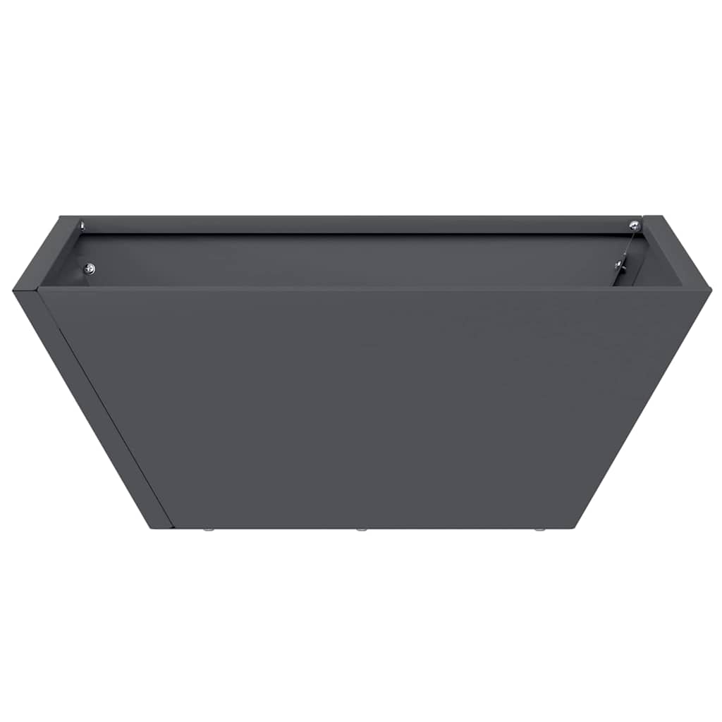 Vrtna saksija 5 pcs Antracit 40 x 40 x 15 cm Čelična vrata