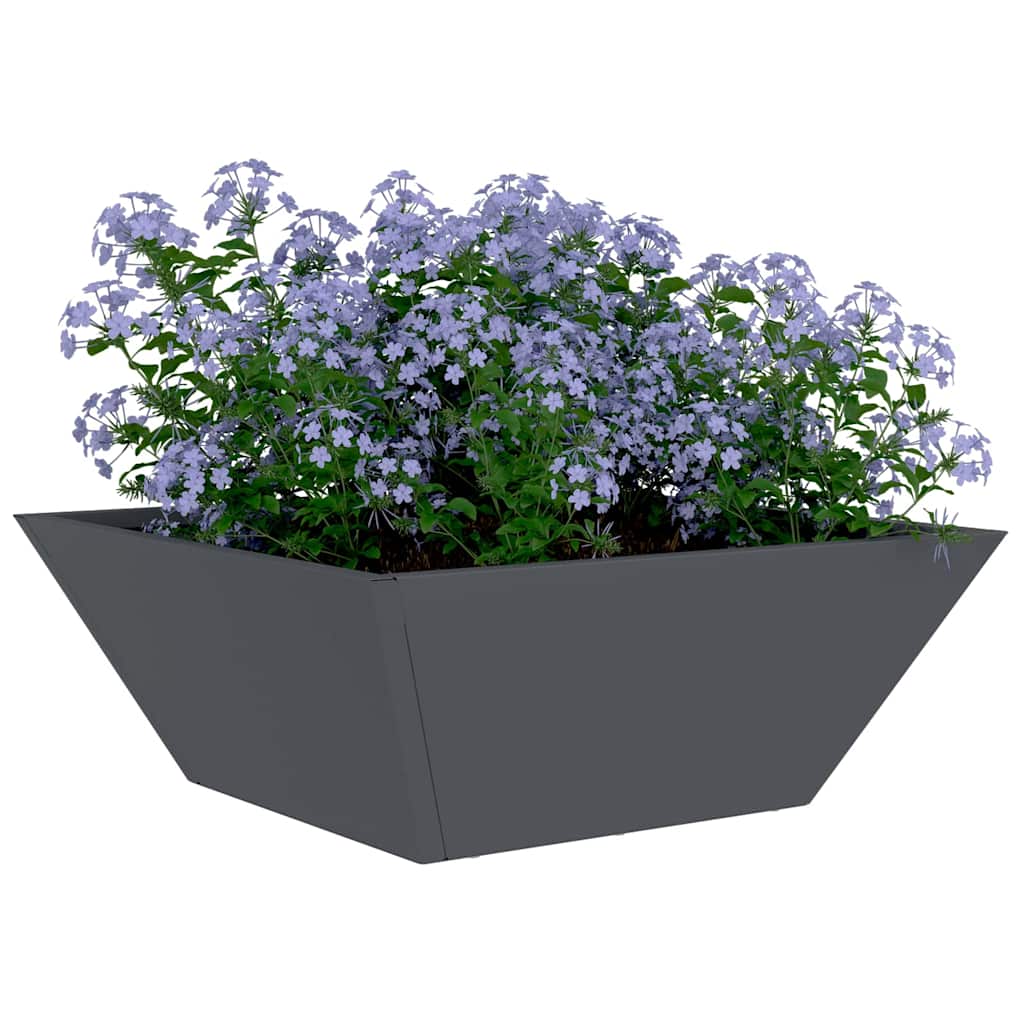 Vrtna saksija 5 pcs Antracit 40 x 40 x 15 cm Čelična vrata