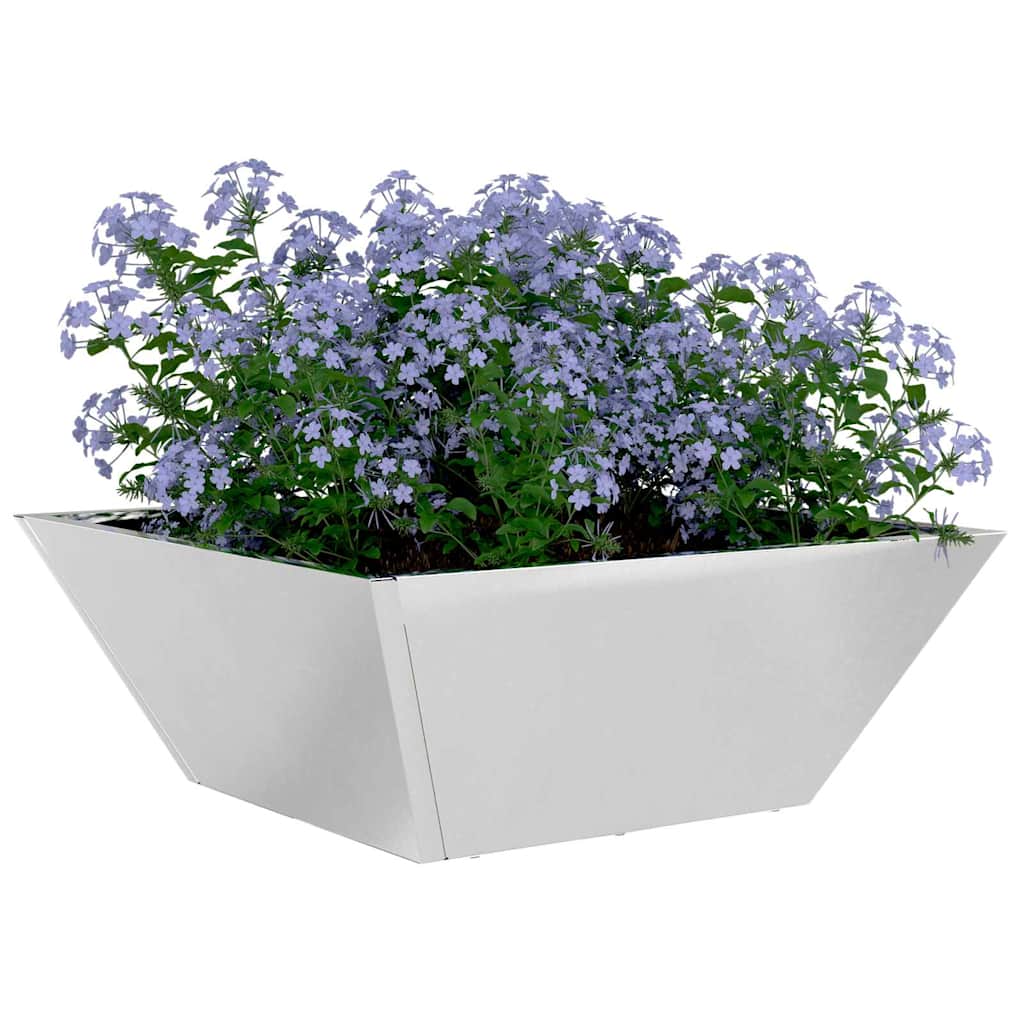 Vrtna saksija 5 pcs Srebrno 40 x 40 x 15 cm Nehrđajući čelik