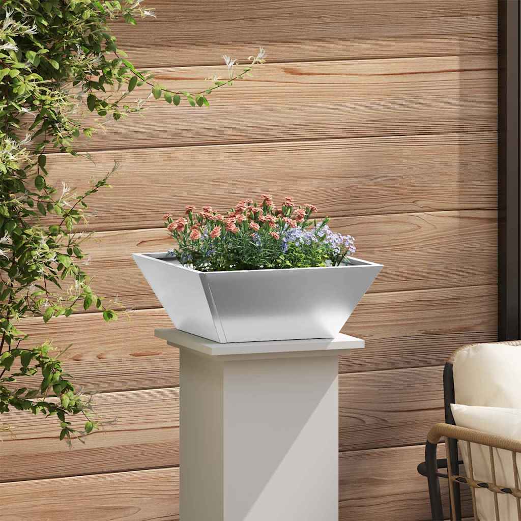 Vrtna saksija 5 pcs Srebrno 40 x 40 x 15 cm Cinkani čelik