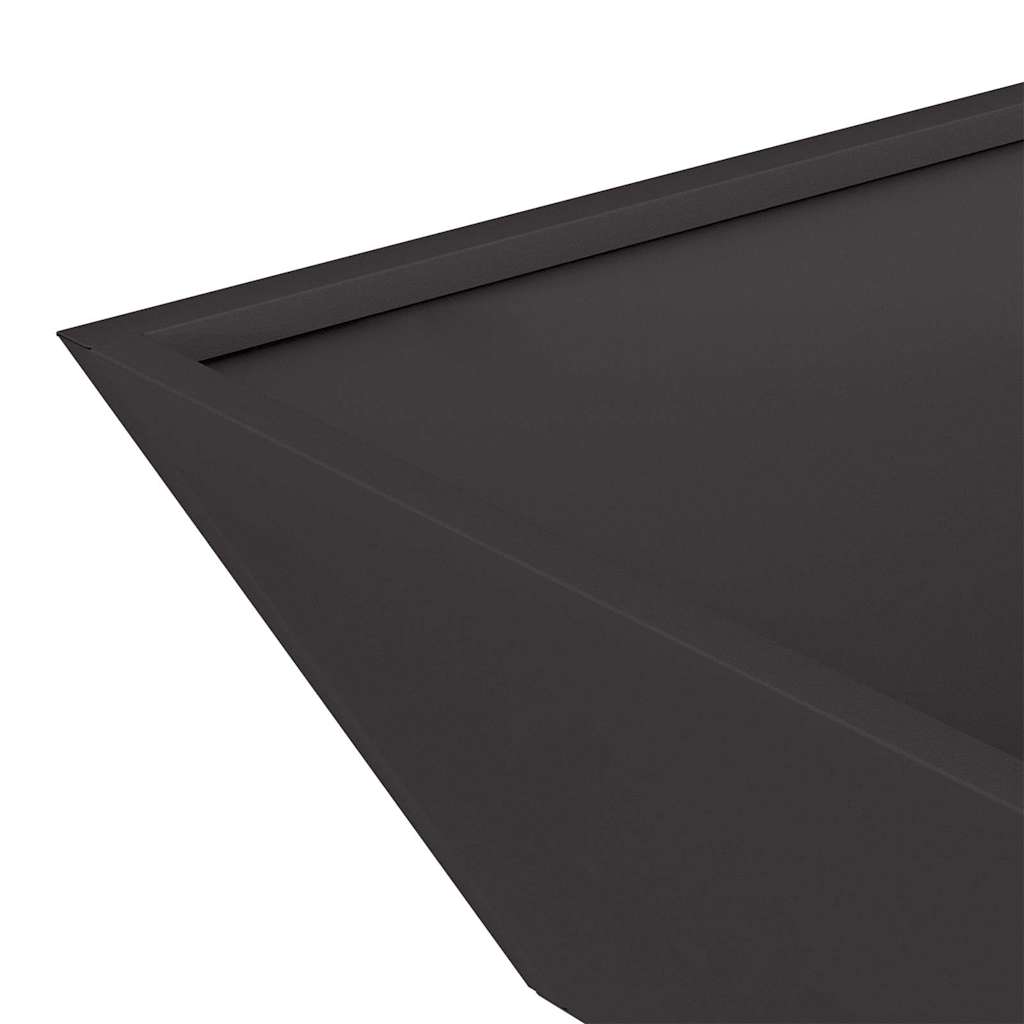 Vrtna saksija 5 pcs Crna 50 x 50 x 15 cm Čelična vrata