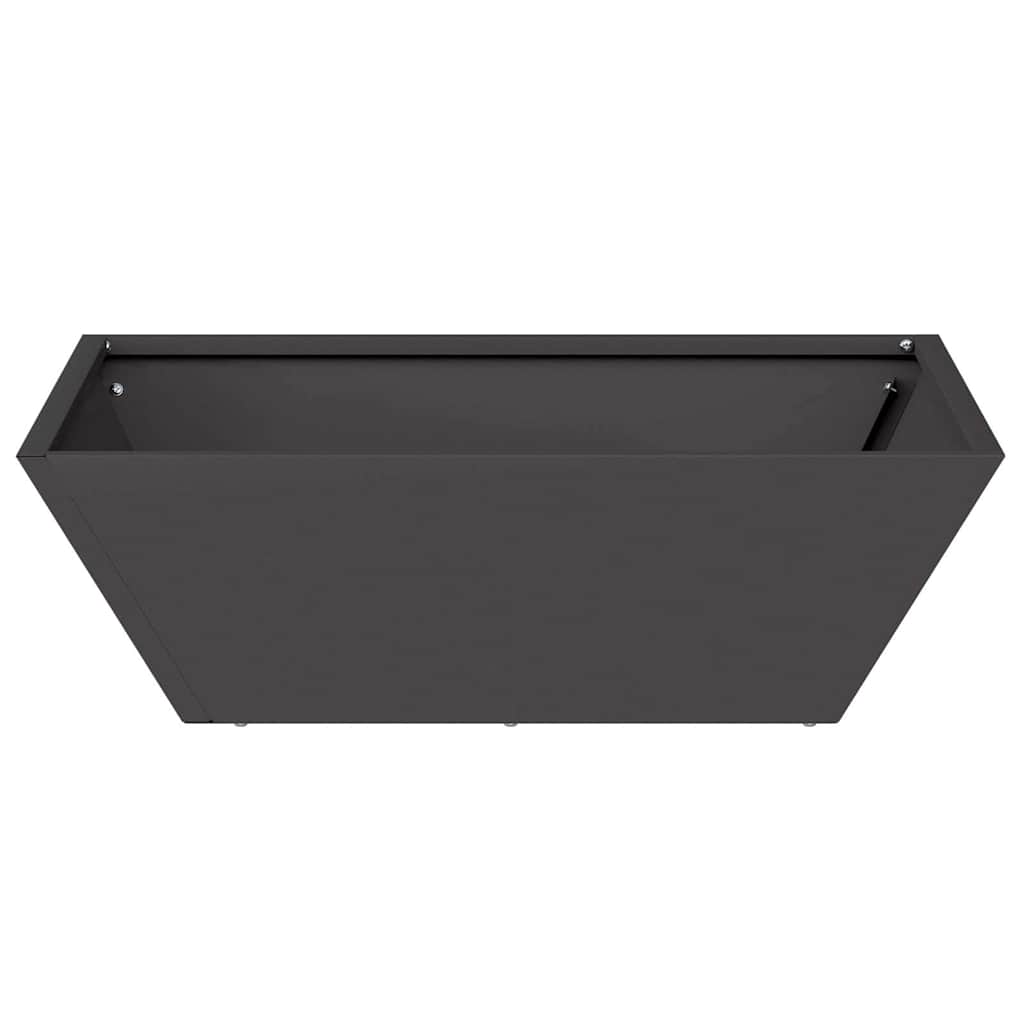 Vrtna saksija 5 pcs Crna 50 x 50 x 15 cm Čelična vrata