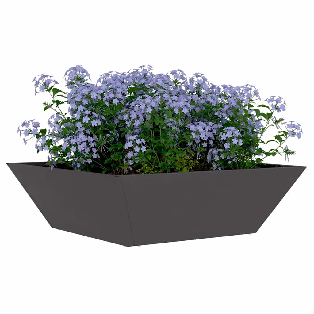 Vrtna saksija 5 pcs Crna 50 x 50 x 15 cm Čelična vrata