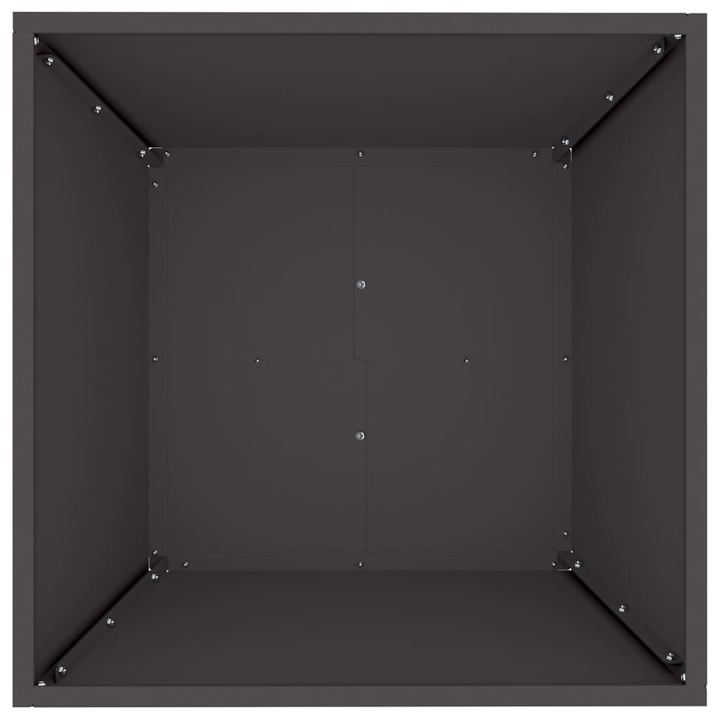 Vrtna saksija 5 pcs Crna 50 x 50 x 15 cm Čelična vrata