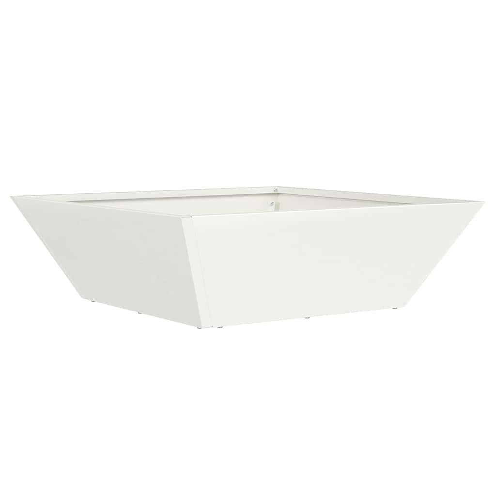 Vrtna saksija 5 pcs Bijelo 50 x 50 x 15 cm Čelična vrata