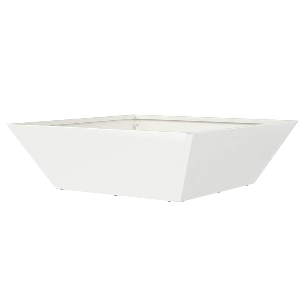 Vrtna saksija 5 pcs Bijelo 50 x 50 x 15 cm Čelična vrata