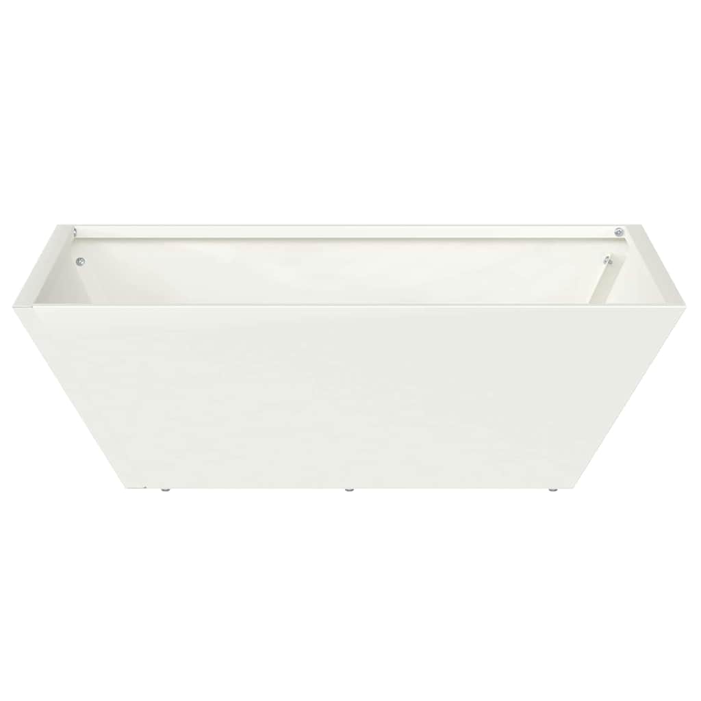 Vrtna saksija 5 pcs Bijelo 50 x 50 x 15 cm Čelična vrata