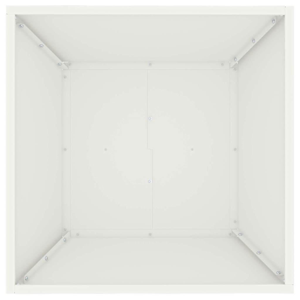 Vrtna saksija 5 pcs Bijelo 50 x 50 x 15 cm Čelična vrata