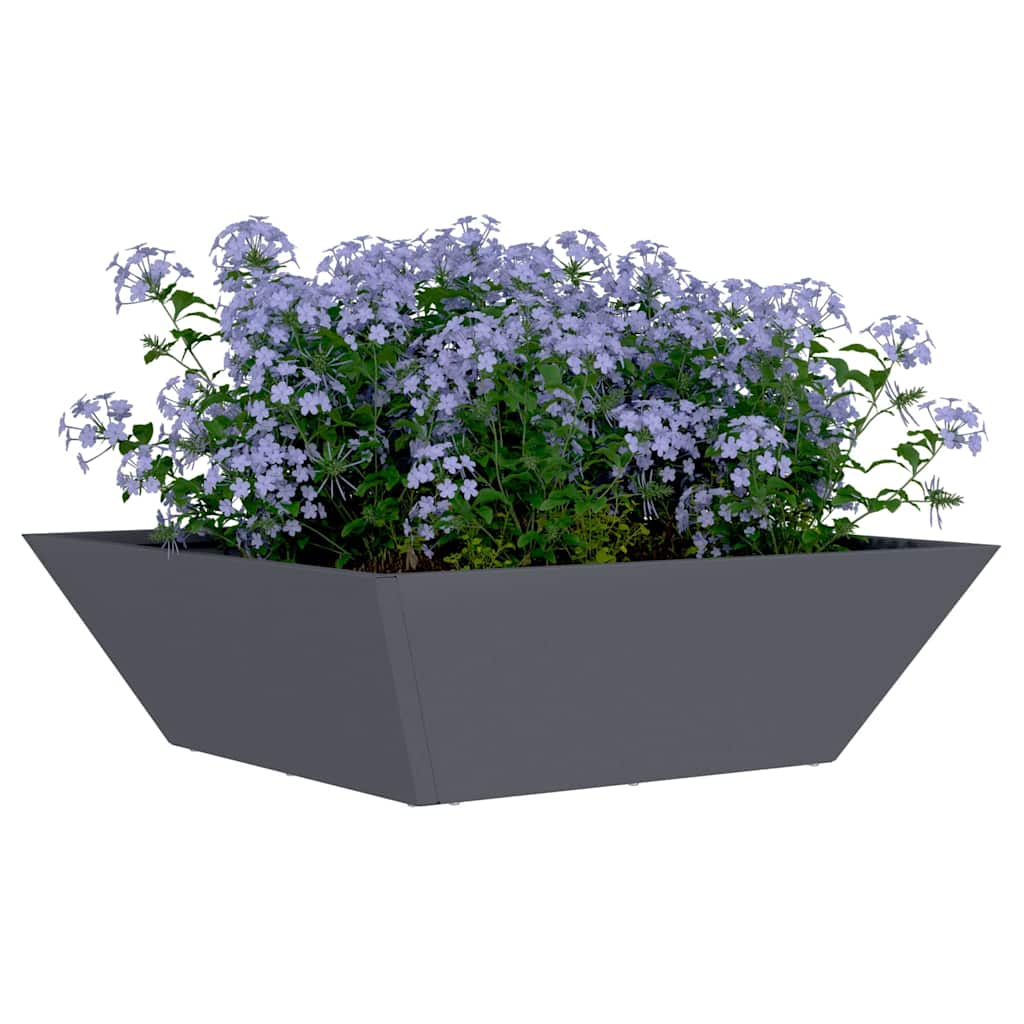 Vrtna saksija 5 pcs Antracit 50 x 50 x 15 cm Čelična vrata