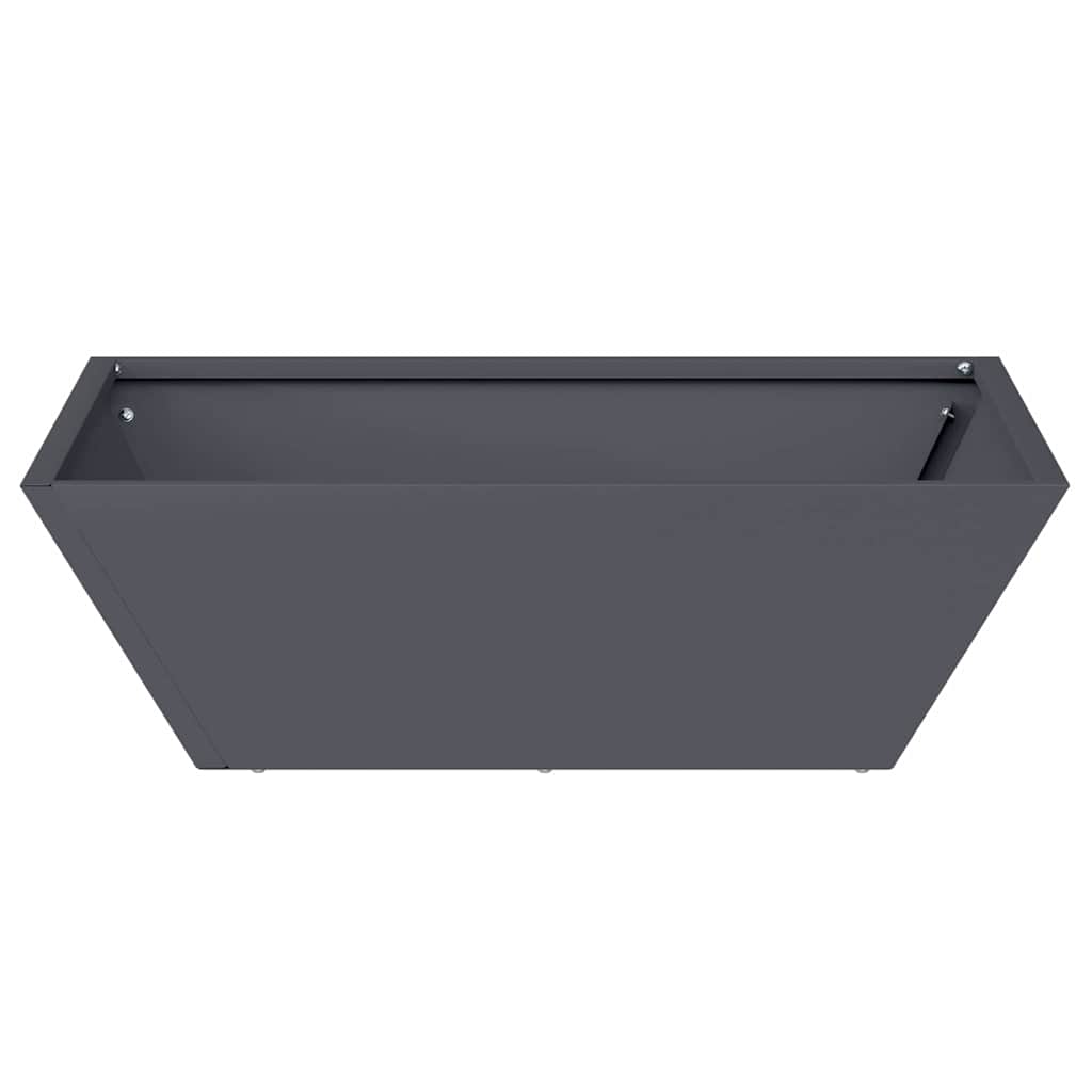Vrtna saksija 5 pcs Antracit 50 x 50 x 15 cm Čelična vrata