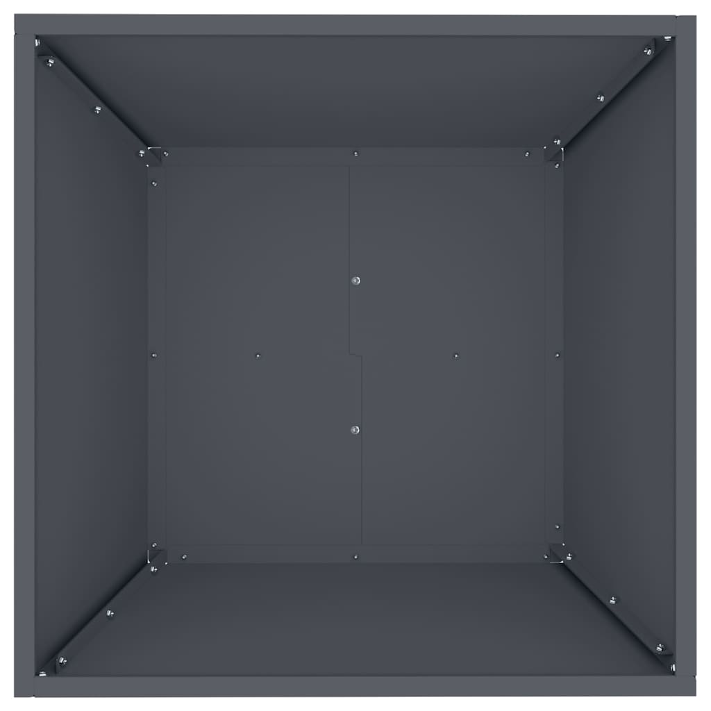 Vrtna saksija 5 pcs Antracit 50 x 50 x 15 cm Čelična vrata