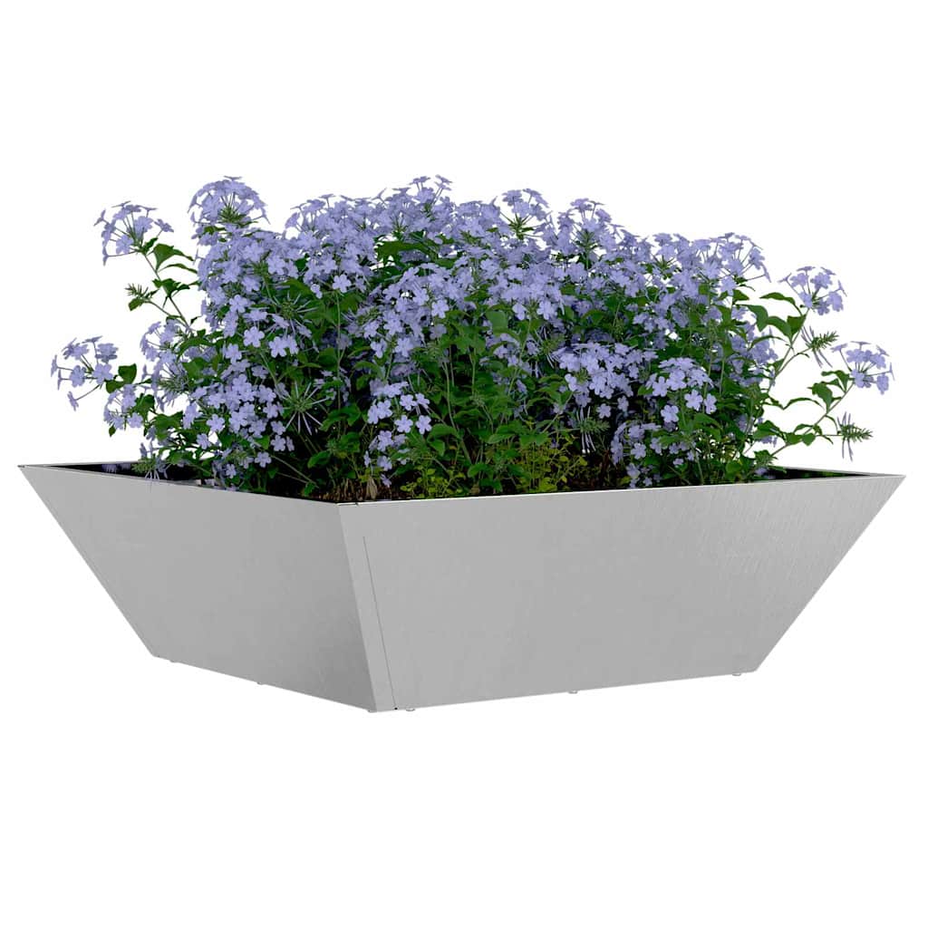 Vrtna saksija 5 pcs Srebrno 50 x 50 x 15 cm Nehrđajući čelik