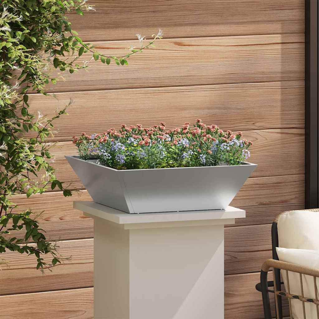 Vrtna saksija 5 pcs Srebrno 50 x 50 x 15 cm Cinkani čelik