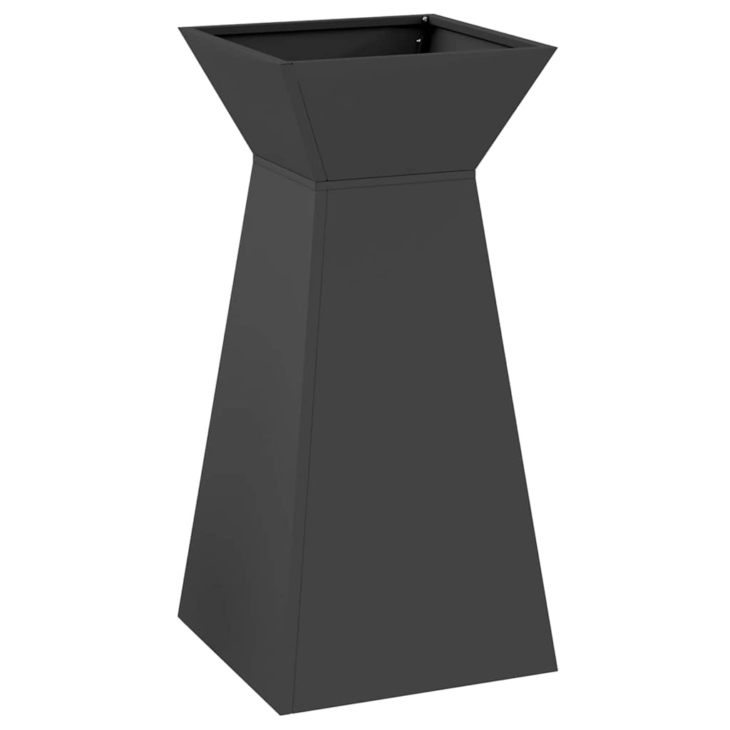 Stup saksija 2 pcs Crna 35 x 35 x 73 cm