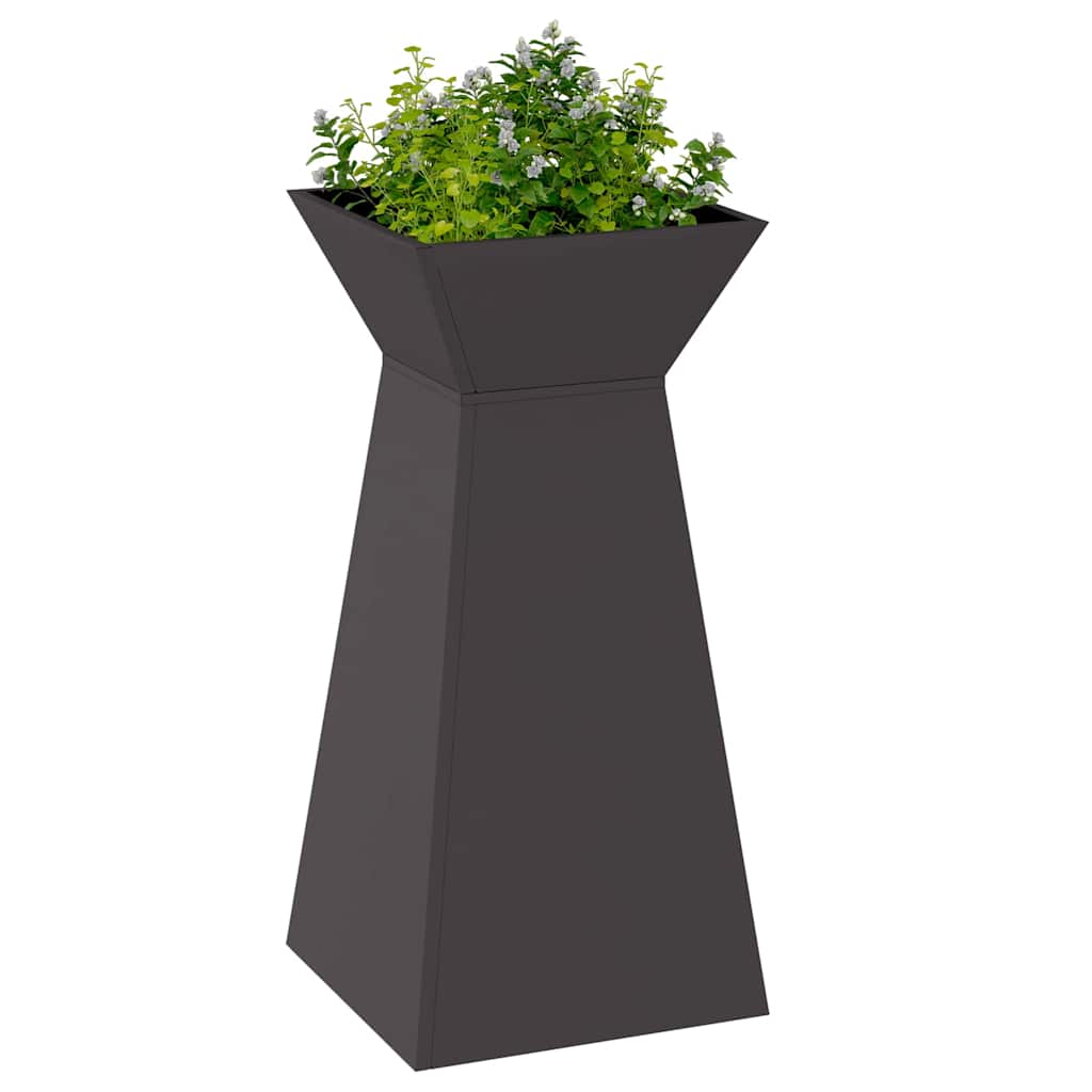 Stup saksija 2 pcs Crna 35 x 35 x 73 cm
