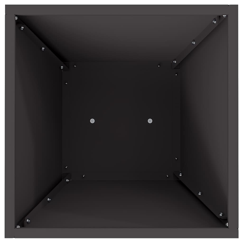 Stup saksija 2 pcs Crna 35 x 35 x 73 cm