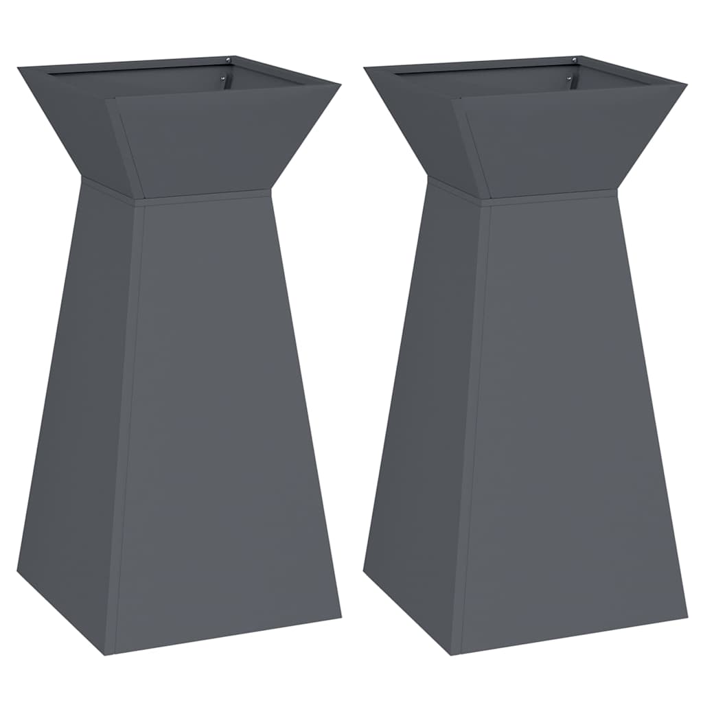 Stup saksija 2 pcs Antracit 35 x 35 x 73 cm