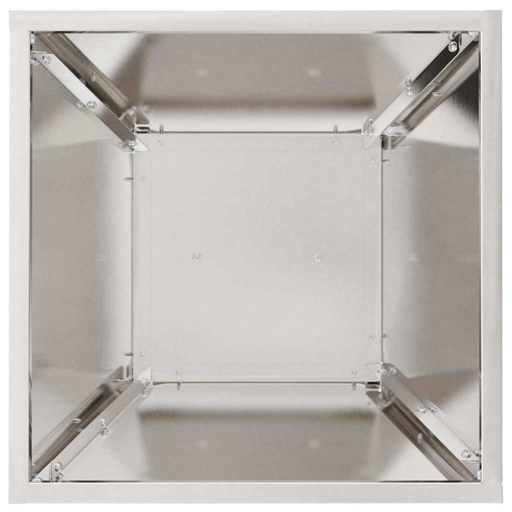 Stup saksija 2 pcs Srebrno 35 x 35 x 73 cm