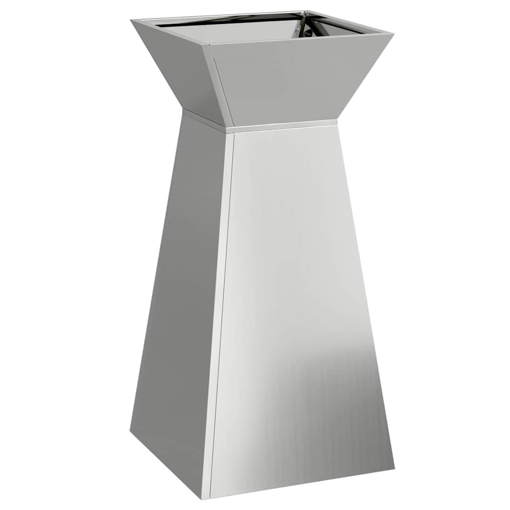 Stup saksija 2 pcs Srebrno 35 x 35 x 73 cm