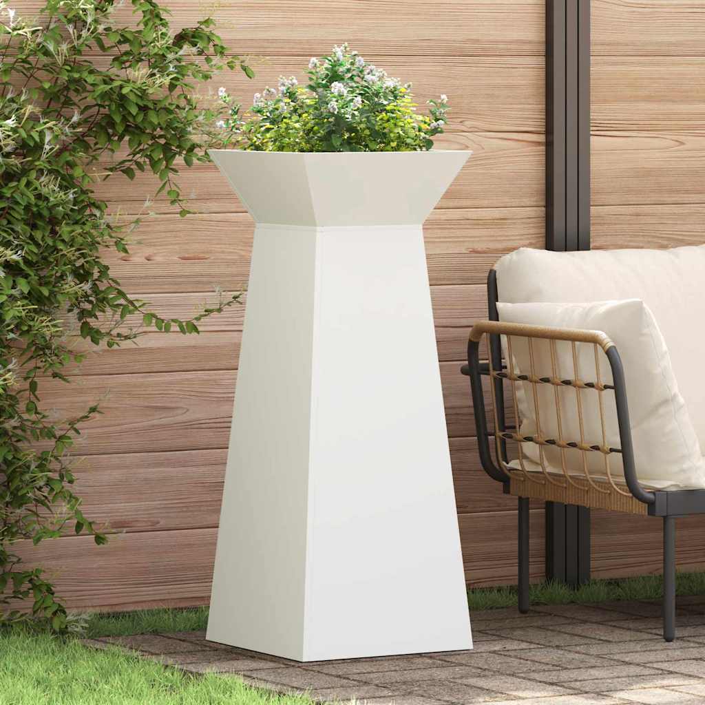 Stup saksija 2 pcs Bijelo 40 x 40 x 100 cm