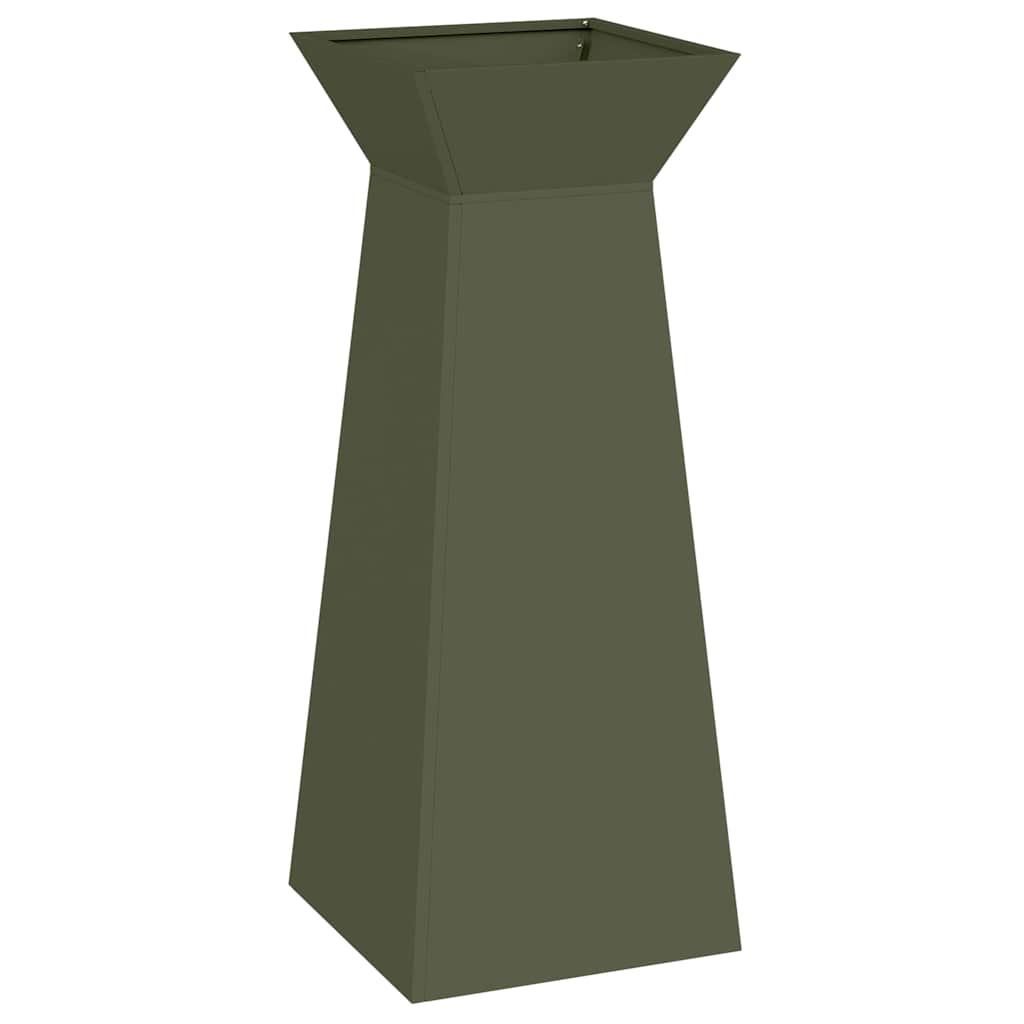Stup saksija 2 pcs Maslinasta 40 x 40 x 100 cm