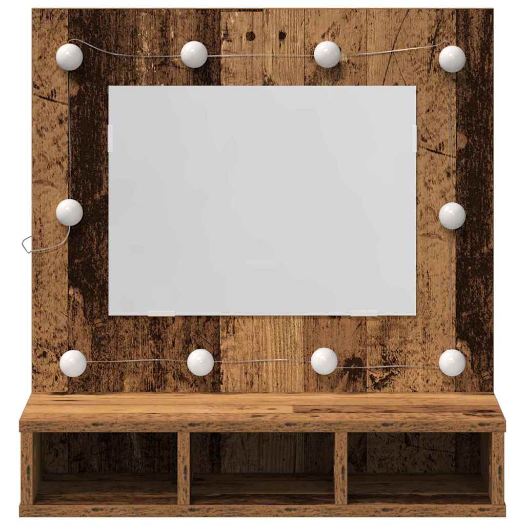 Ogledalo ormar Staro drvo 60 x 31,5 x 62 cm Konstruirano drvo