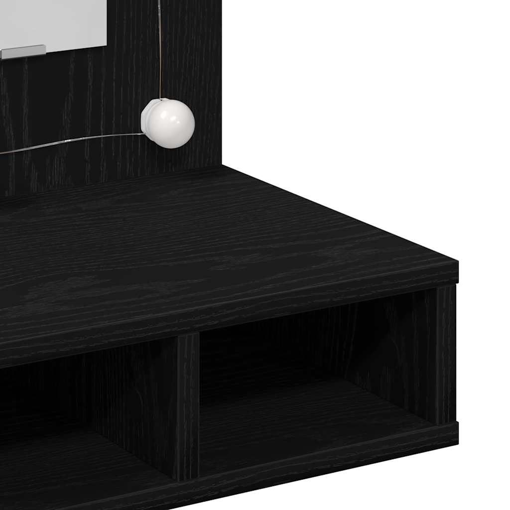 Ogledalo ormar Crni hrast 60 x 31,5 x 62 cm Konstruirano drvo