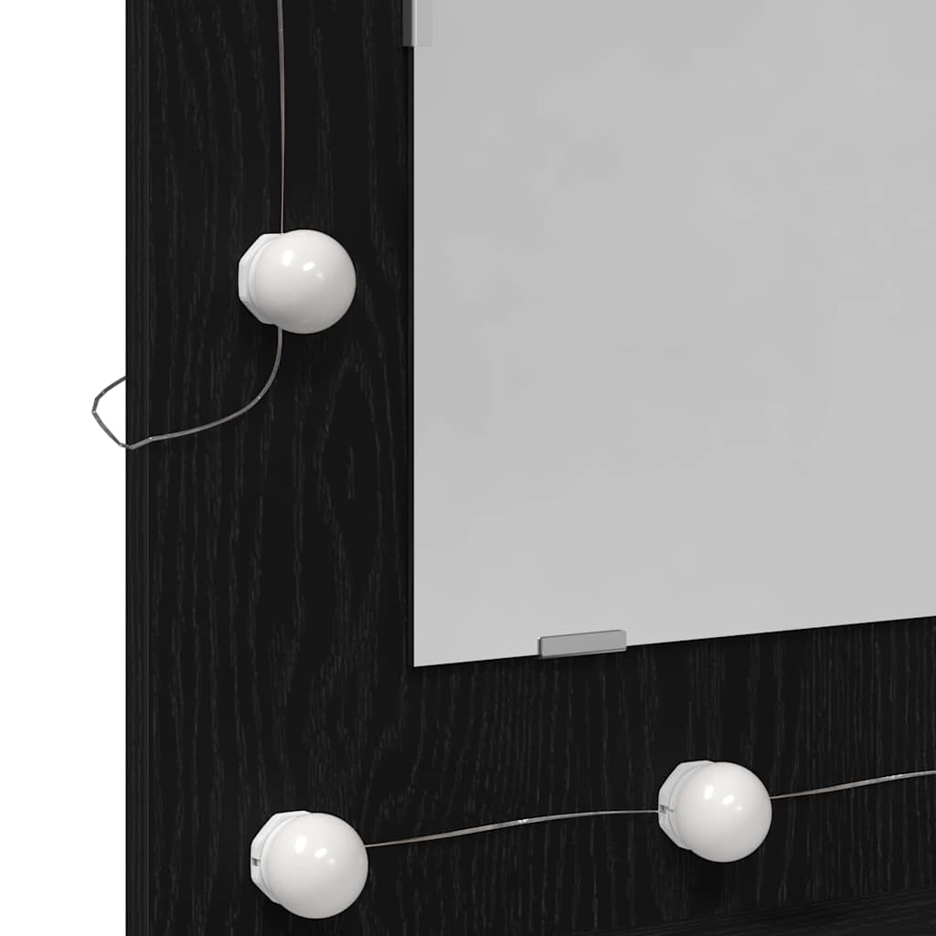 Ogledalo ormar Crni hrast 60 x 31,5 x 62 cm Konstruirano drvo