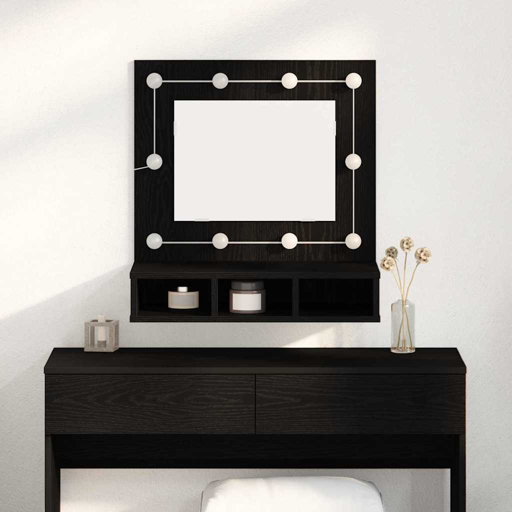 Ogledalo ormar Crni hrast 60 x 31,5 x 62 cm Konstruirano drvo