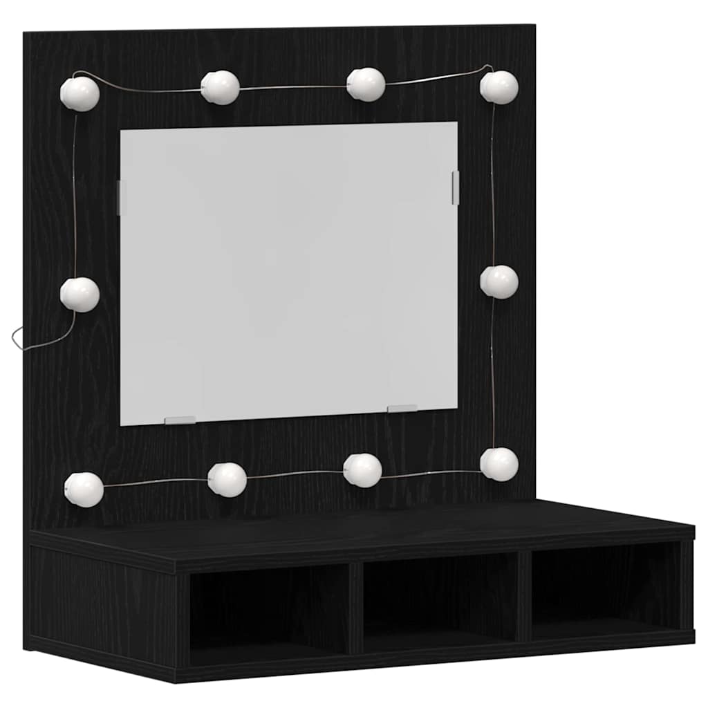 Ogledalo ormar Crni hrast 60 x 31,5 x 62 cm Konstruirano drvo