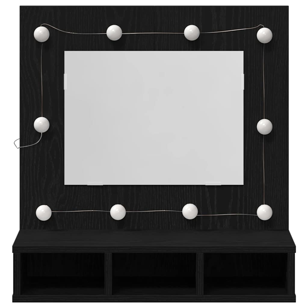 Ogledalo ormar Crni hrast 60 x 31,5 x 62 cm Konstruirano drvo