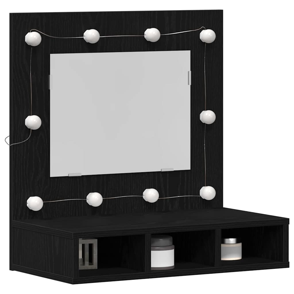 Ogledalo ormar Crni hrast 60 x 31,5 x 62 cm Konstruirano drvo