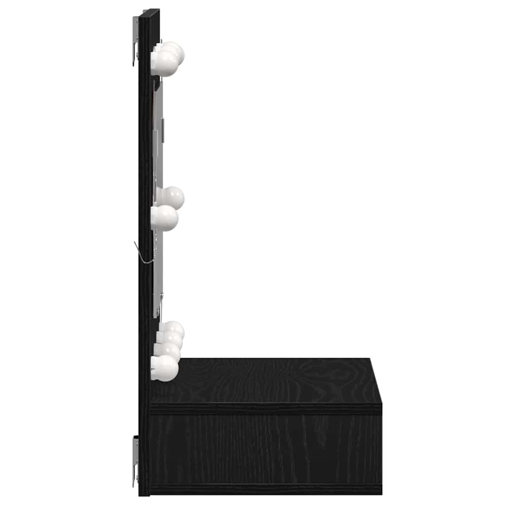 Ogledalo ormar Crni hrast 60 x 31,5 x 62 cm Konstruirano drvo