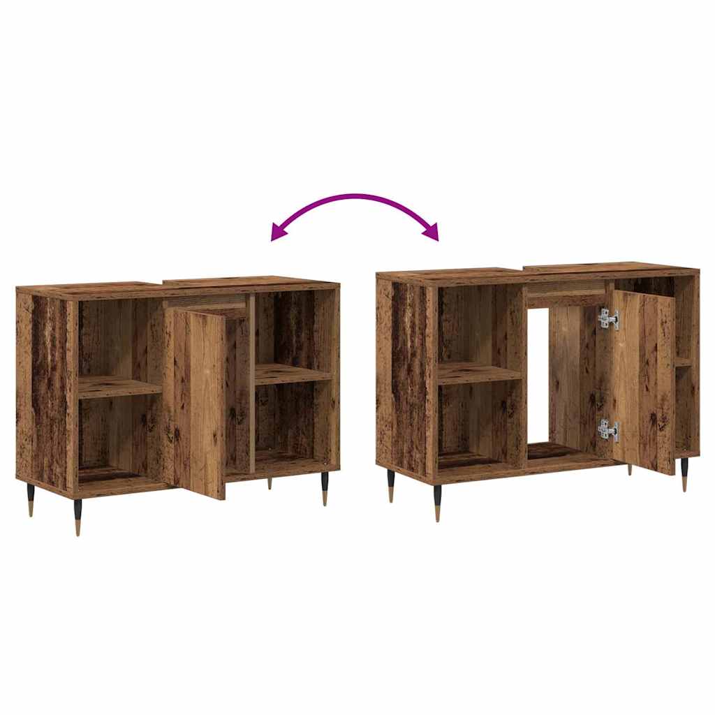 Kupaonski ormar Staro drvo 80 x 33 x 60 cm Konstruirano drvo